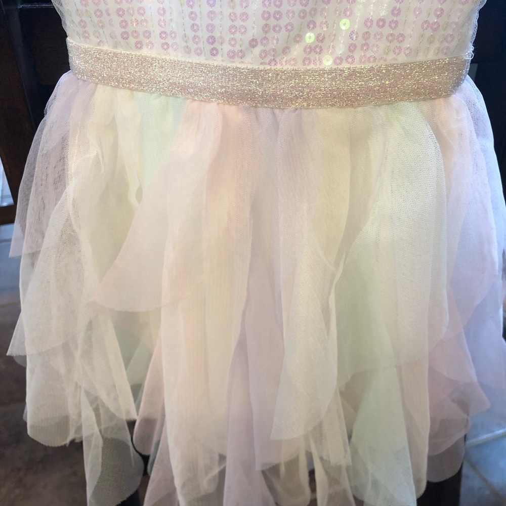 Holiday dress with sequin and tutu. Perfect flower girl or holiday dress. - Picture 3 of 4